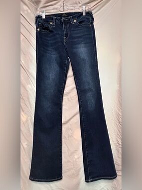 BECCA Indigo Flare Jeans with Subtle Fade